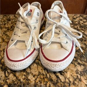 Converse Kids White and Red Sneakers